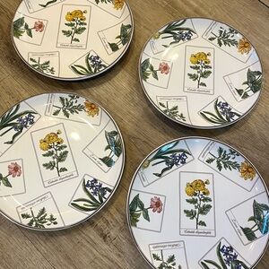 1996 Tiffany & Co. Botanical Floral Plates Set of 4